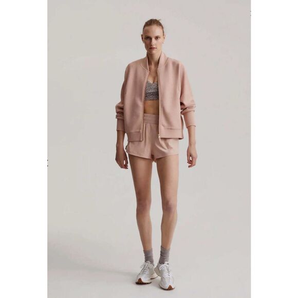 Varley Alia Zip Sweater in Rose - Picture 1 of 9